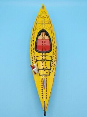 Outside Inside Kayak Cribbage Board 15.5" Camping Canoe Lodge Gift Game w/pegs